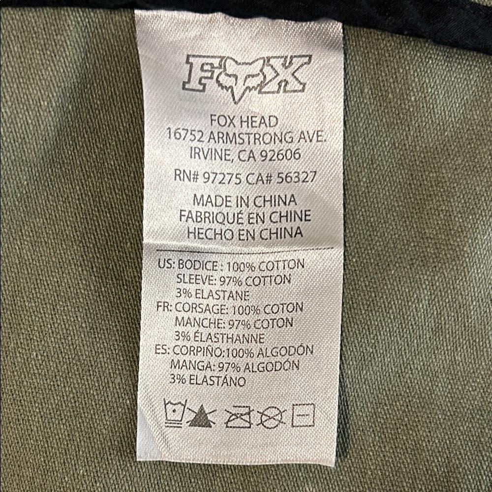 Fox Women's Utility Cargo Jacket Fatigue Denim Snap Button Size Large - Picture 5 of 10